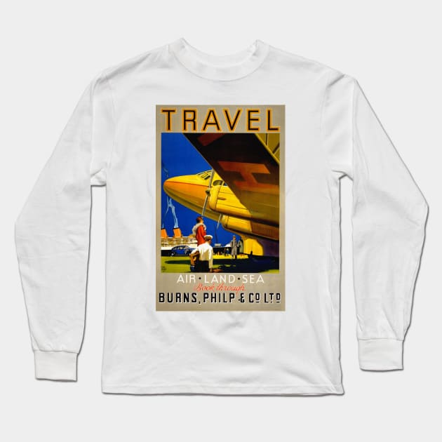 Vintage Travel Poster  Australia Travel Long Sleeve T-Shirt by vintagetreasure